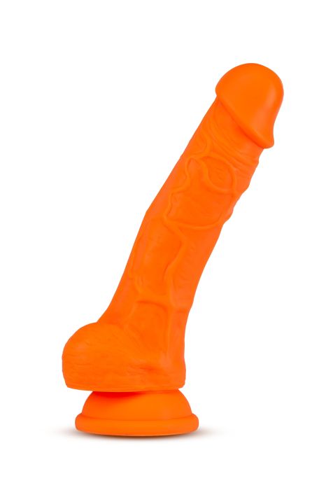 NEO ELITE 7.5INCH COCK WITH BALLS ORANGE