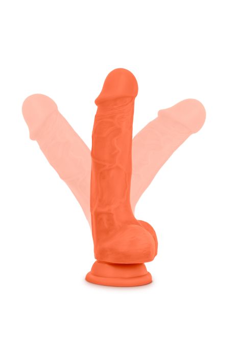 NEO ELITE 7.5INCH COCK WITH BALLS ORANGE