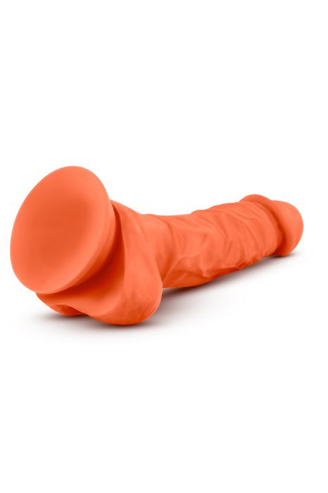 NEO ELITE 7.5INCH COCK WITH BALLS ORANGE