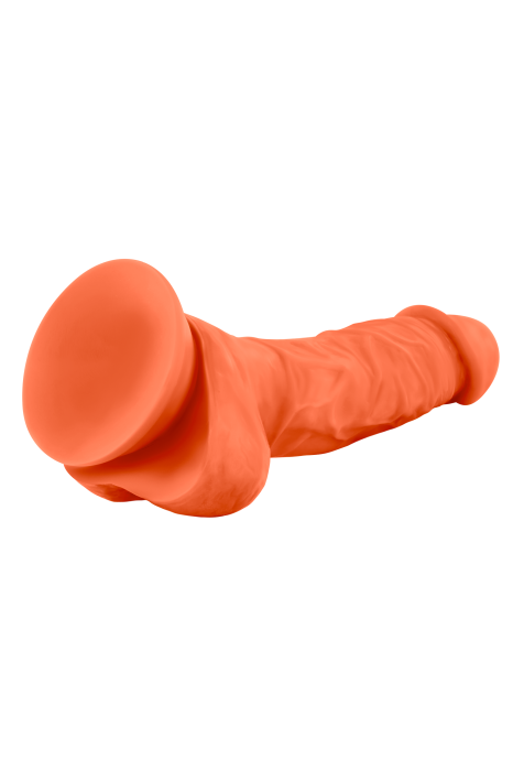 NEO ELITE 7.5INCH COCK WITH BALLS ORANGE