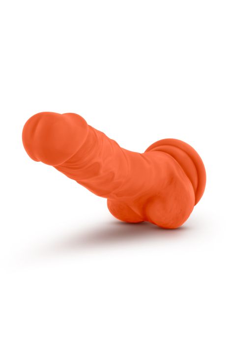 NEO ELITE 7.5INCH COCK WITH BALLS ORANGE