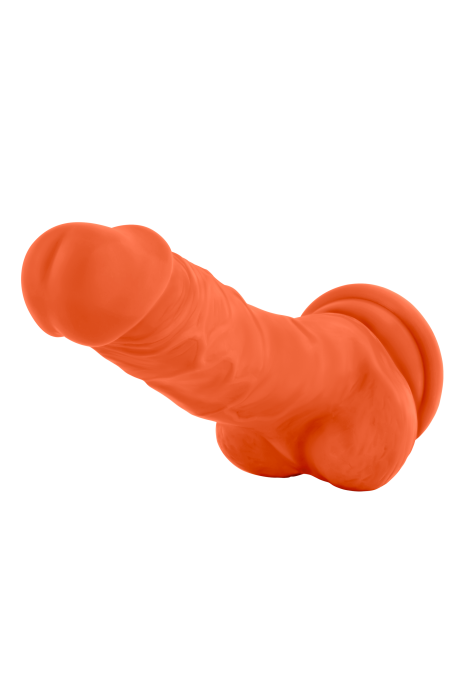 NEO ELITE 7.5INCH COCK WITH BALLS ORANGE