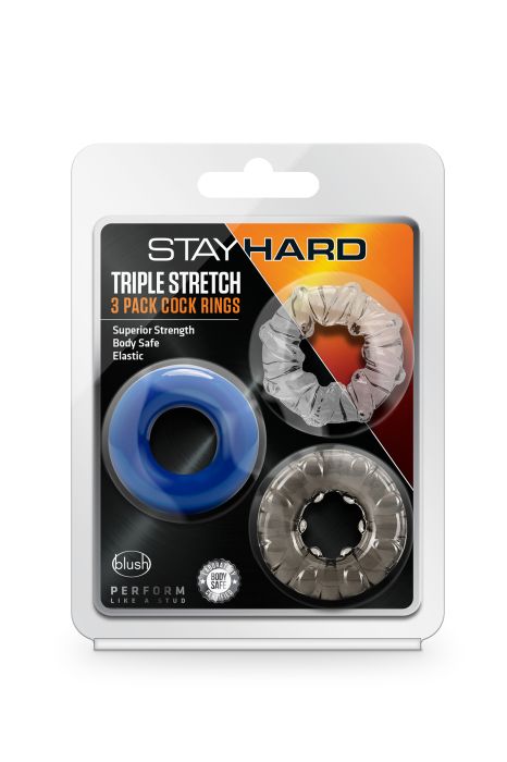 STAY HARD TRIPLE STRETCH 3PACK COCKRINGS