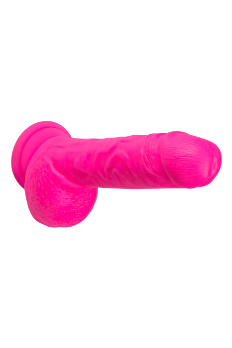 NEO ELITE  9 INCH COCK WITH BALLS NEON PINK