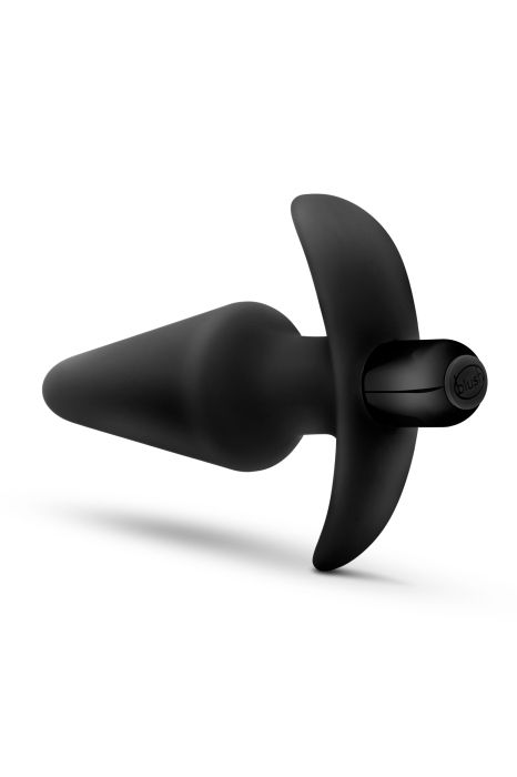 ANAL ADVENTURES PLATINUM SILICONE VIBRATING PLUG BLACK