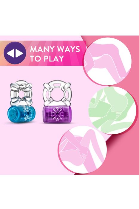 PLAY WITH ME PLEASER RECHARGEABLE C-RING PURPLE