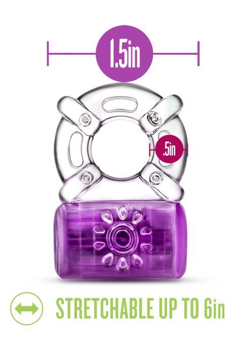 PLAY WITH ME PLEASER RECHARGEABLE C-RING PURPLE
