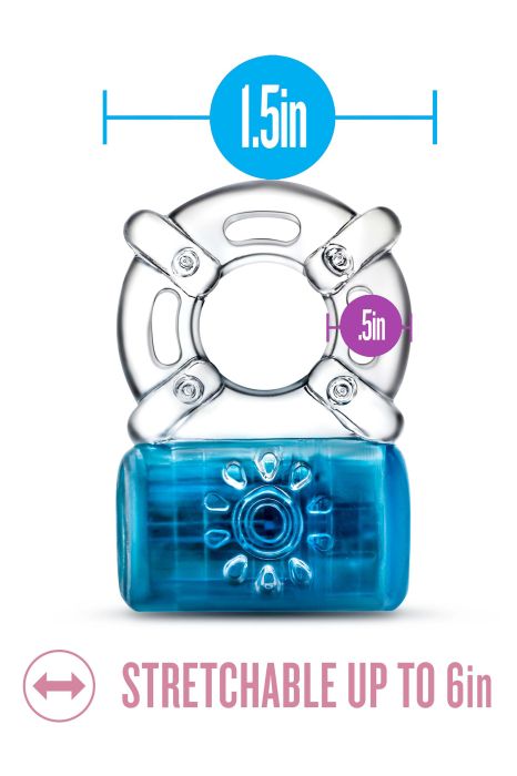 PLAY WITH ME ONE NIGHT STAND VIBRATING C-RING BLUE