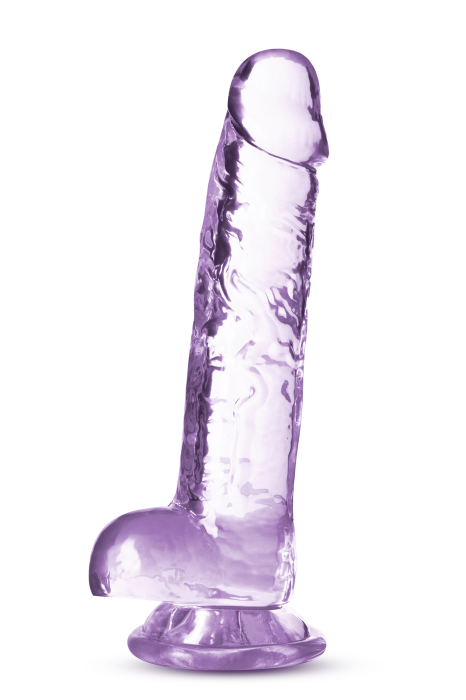 NATURALLY YOURS  7 INCH CRYSTALLINE DILDO  AMETHYST