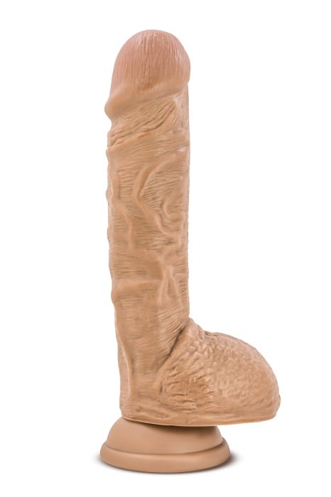 AU NATUREL BIG BILLY 9 INCH DILDO MOCHA