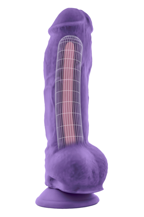 AU NATUREL BOLD BIG BOY 10 INCH DILDO PURPLE