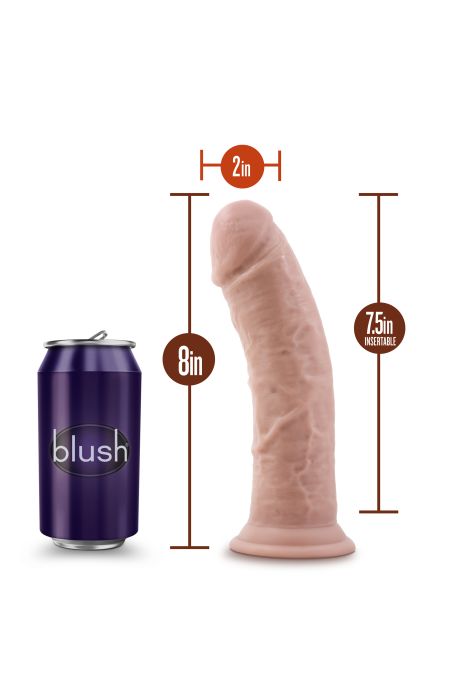 DR. SKIN PLUS 8 INCH THICK POSABLE DILDO VANILLA