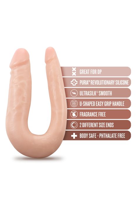 DR. SKIN SILICONE DR. DOUBLE 12 INCH DOUBLE DONG VANILLA