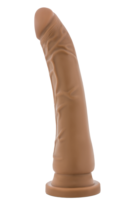 DR. SKIN SILICONE DR. NOAH 8 INCH DONG WITH SUCTION CUP MOCHA