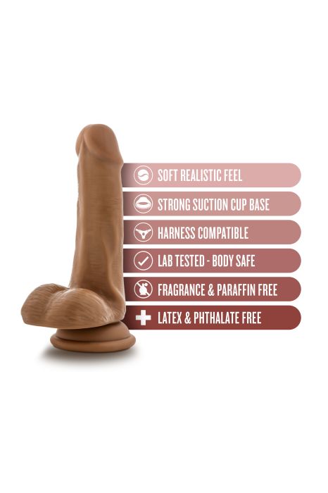 DR. SKIN DR. JEFFREY 6.5 INCH DILDO WITH BALLS TAN