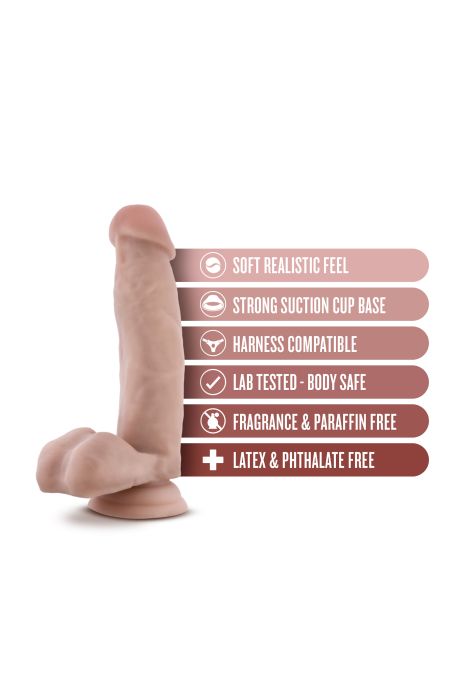 DR. SKIN DR. MARK 7 INCH DILDO WITH BALLS BEIGE