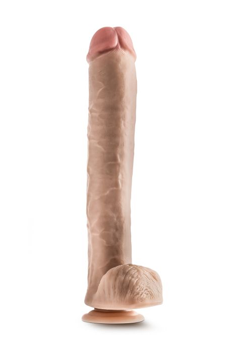 DR. SKIN DR. MICHAEL 14 INCH DILDO WITH BALLS BEIGE