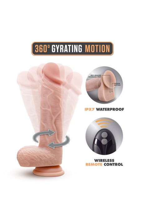 DR. SKIN SILICONE DR. ETHAN 8.5 INCH GYRATING DILDO BEIGE