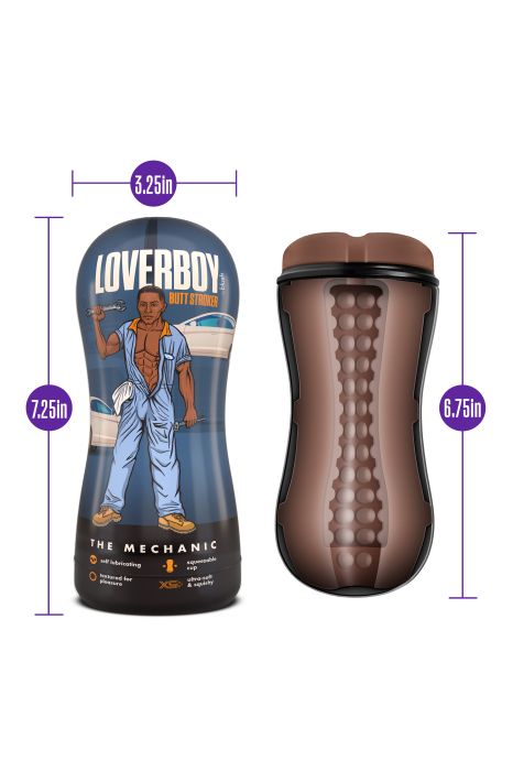 LOVERBOY THE MECHANIC SELF LUBRICATING STROKER BROWN