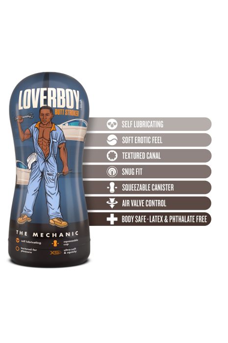 LOVERBOY THE MECHANIC SELF LUBRICATING STROKER BROWN