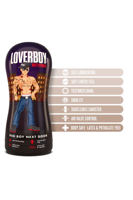 LOVERBOY BAD BOY NEXT DOOR  SELF LUBRICATING STROKER BEIGE