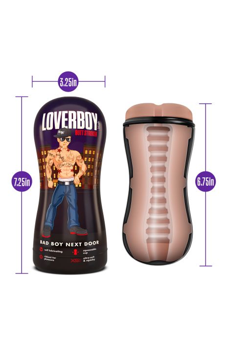 LOVERBOY BAD BOY NEXT DOOR  SELF LUBRICATING STROKER BEIGE