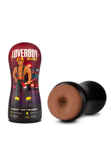 LOVERBOY MANNY THE FIREMAN SELF LUBRICATING STROKER TAN