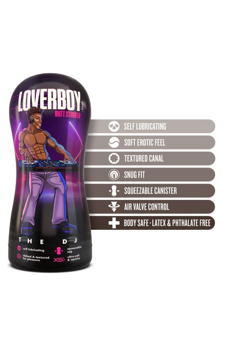 LOVERBOY THE DJ SELF LUBRICATING STROKER BROWN