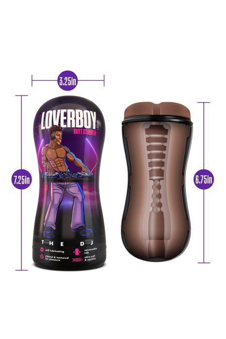 LOVERBOY THE DJ SELF LUBRICATING STROKER BROWN