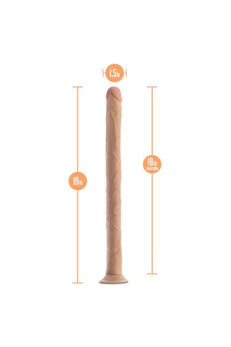 DR. SKIN 19 INCH DILDO BEIGE