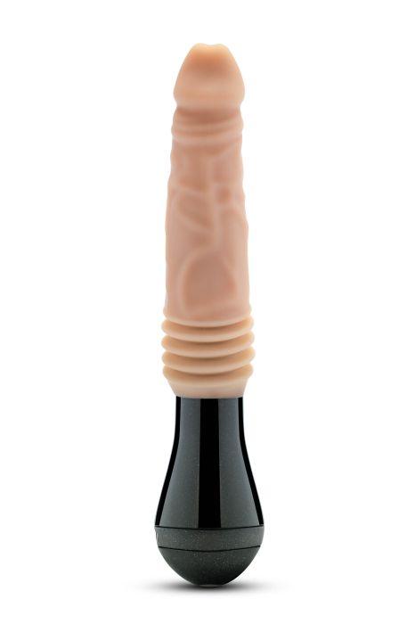 DR. SKIN SILICONE DR. KNIGHT THRUSTING GYRATING VIBRATING DILDO BEIGE