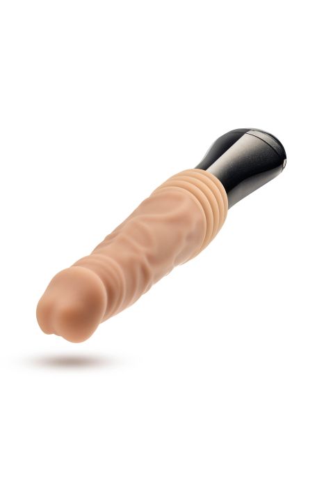 DR. SKIN SILICONE DR. KNIGHT THRUSTING GYRATING VIBRATING DILDO BEIGE