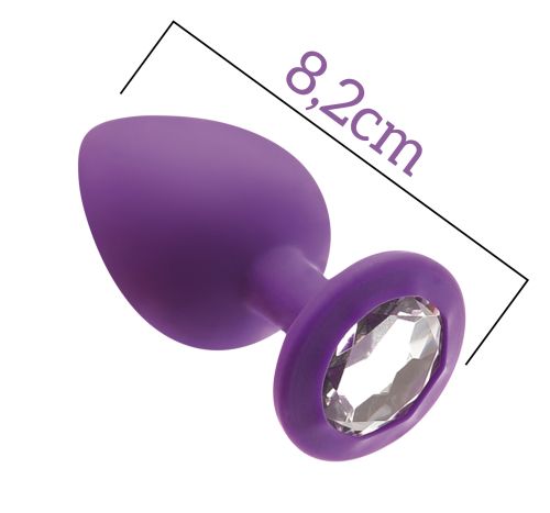 MAI No.48 ANAL PLUG WITH STONE M PURPLE