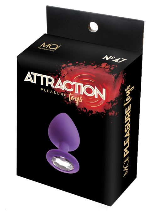 MAI No.48 ANAL PLUG WITH STONE M PURPLE