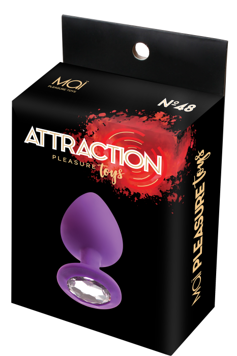 MAI No.48 ANAL PLUG WITH STONE M PURPLE