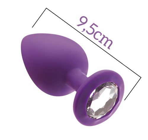 MAI No.49 ANAL PLUG WITH STONE L PURPLE