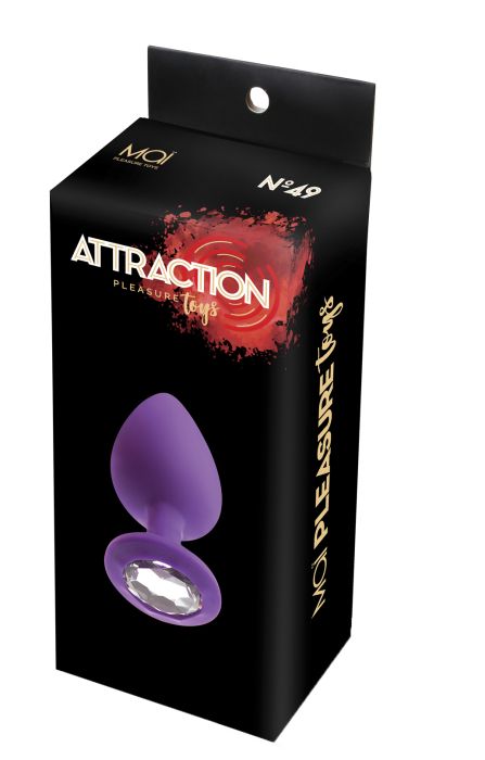 MAI No.49 ANAL PLUG WITH STONE L PURPLE