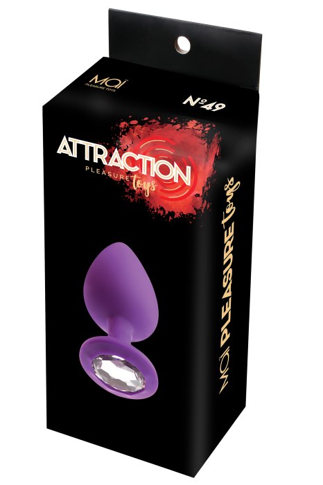 MAI No.49 ANAL PLUG WITH STONE L PURPLE