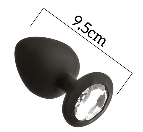 MAI No.49 ANAL PLUG WITH STONE L BLACK