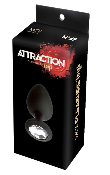 MAI No.49 ANAL PLUG WITH STONE L BLACK