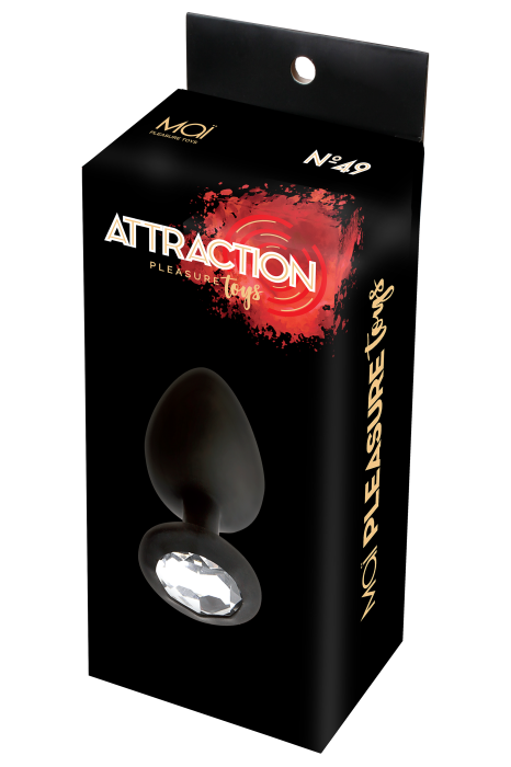 MAI No.49 ANAL PLUG WITH STONE L BLACK