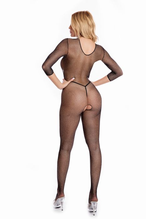 RISQUE CROTCHLESS BODYSTOCKING BLACK, M/L