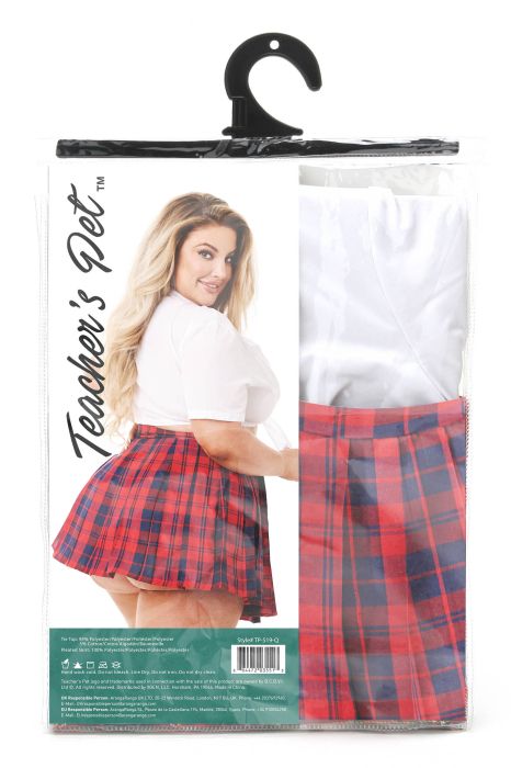 TEACHER PET 2 PCS SCHOOLGIRL COSTUME, QUEEN SIZE