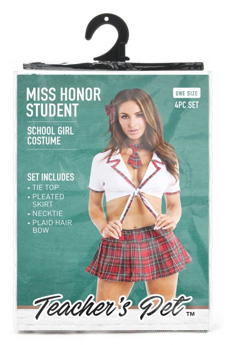 TEACHER PET MISS HONOR STUDENT 4 PC SCHOOL GIRL COSTUME