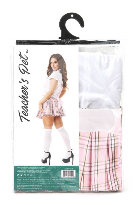 TEACHER PET 2  PCS PINK PRIVATE SCHOOLGIRL COSTUME