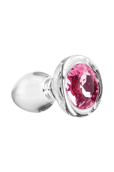 A&E PINK GEM GLASS PLUG SMALL