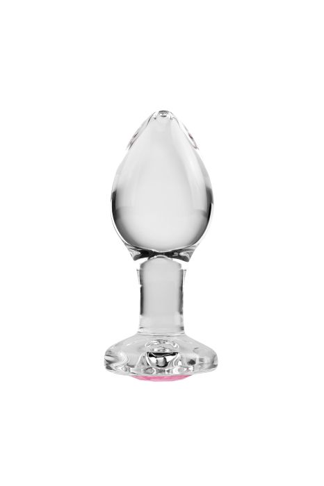 A&E PINK GEM GLASS PLUG MEDIUM