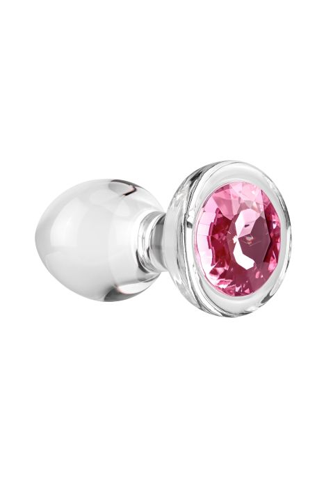 A&E PINK GEM GLASS PLUG MEDIUM