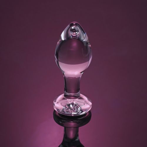 A&E PINK GEM GLASS PLUG MEDIUM