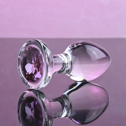 A&E PINK GEM GLASS PLUG MEDIUM